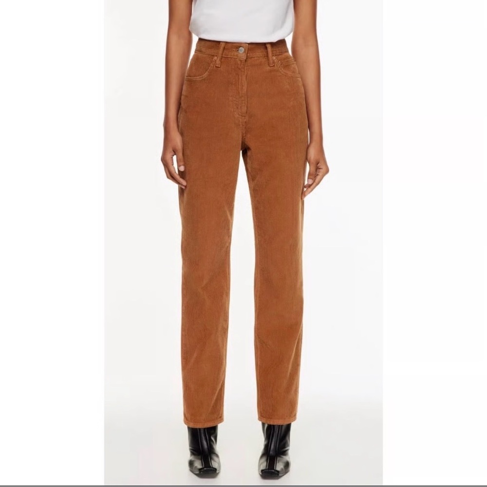 Denim Forum Corduroy Pants – 25W 30L – Rust – High Rise – Straight Leg
